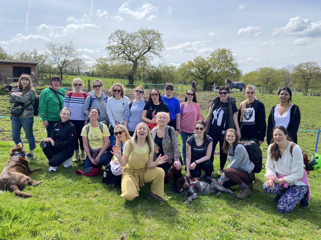 women on a networking walk in Higher Poynton Cheshire